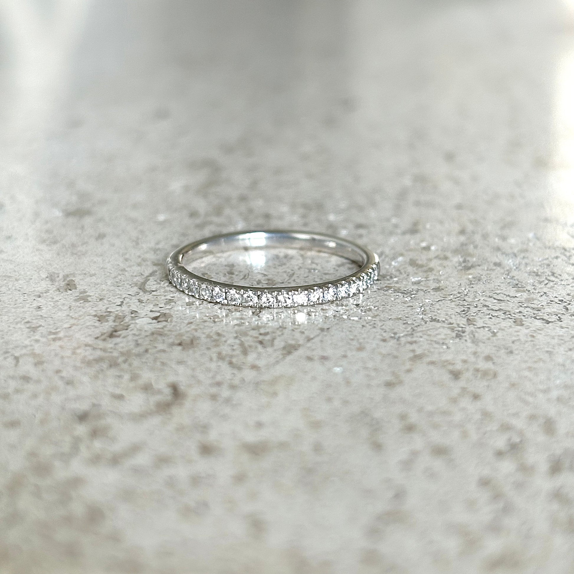 Bague Alliance - Or blanc 750 & Diamants