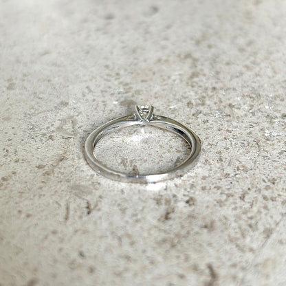 Bague Solitaire - Or Blanc 750 & Diamant