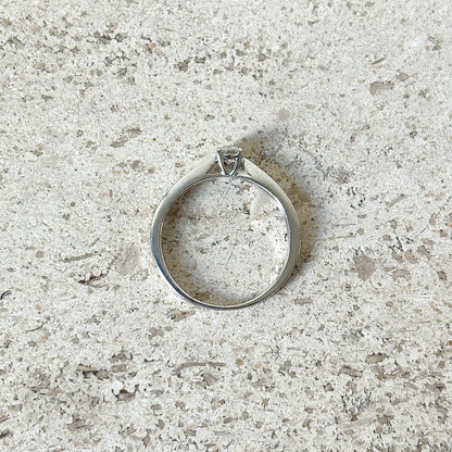 Bague Solitaire - Or Blanc 750 & Diamant