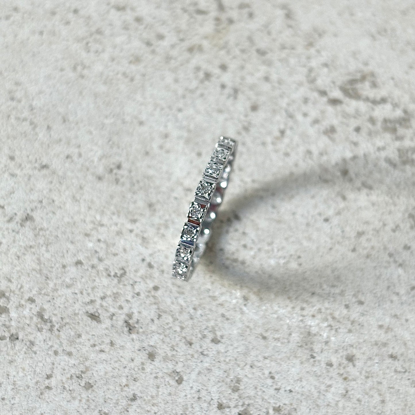 Bague Alliance Tour Complet - Or Blanc 750 & Diamants