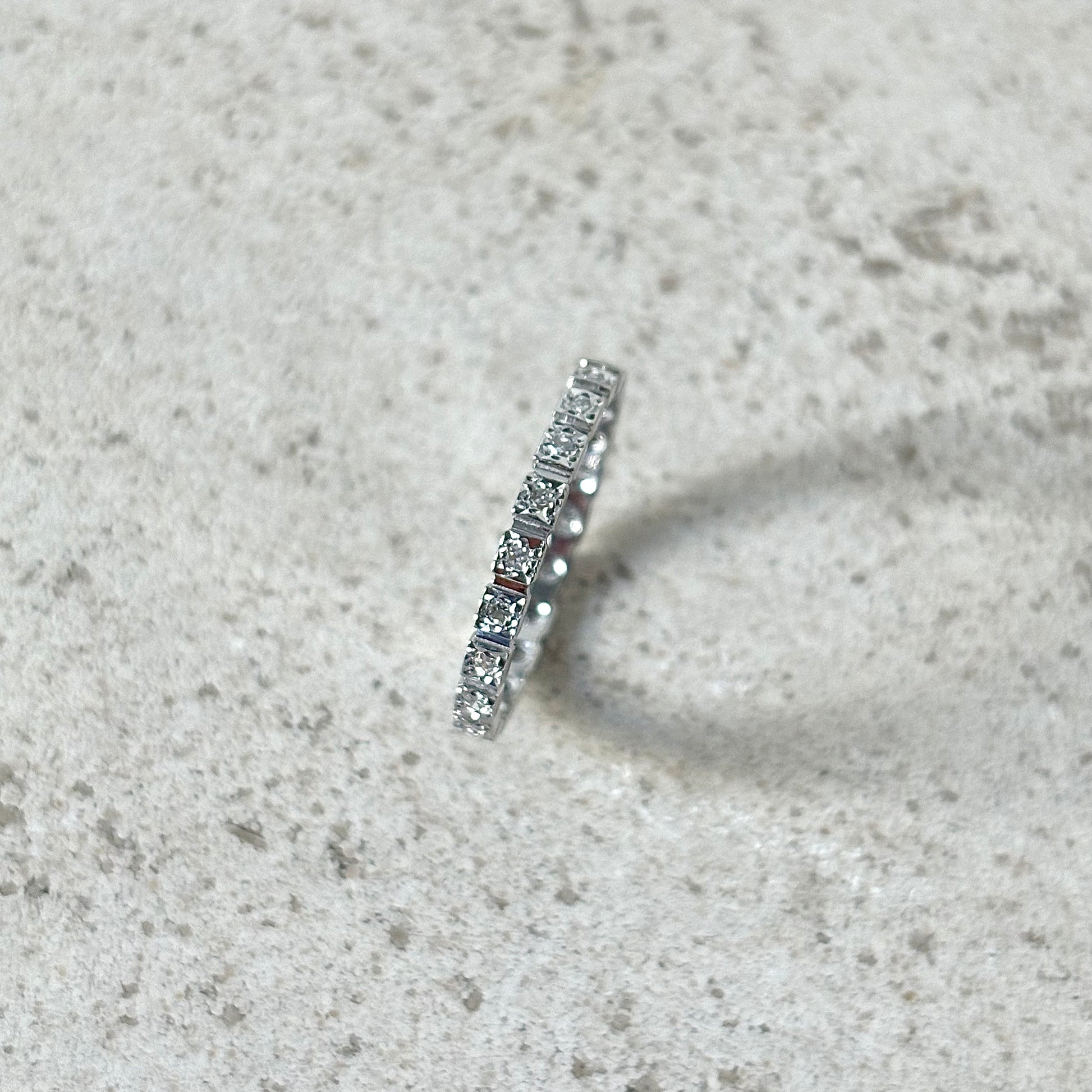 Bague Alliance Tour Complet - Or Blanc 750 & Diamants