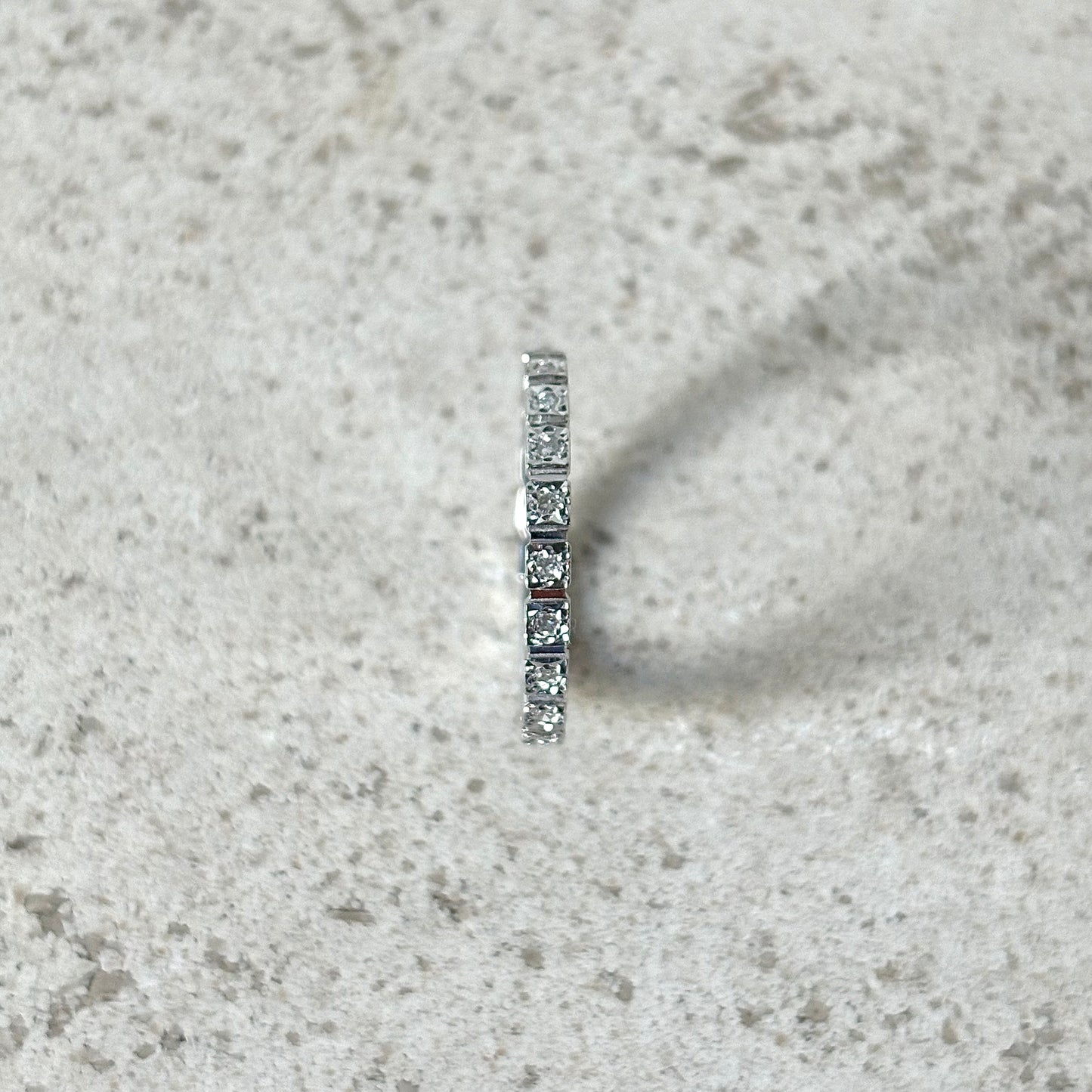 Bague Alliance Tour Complet - Or Blanc 750 & Diamants