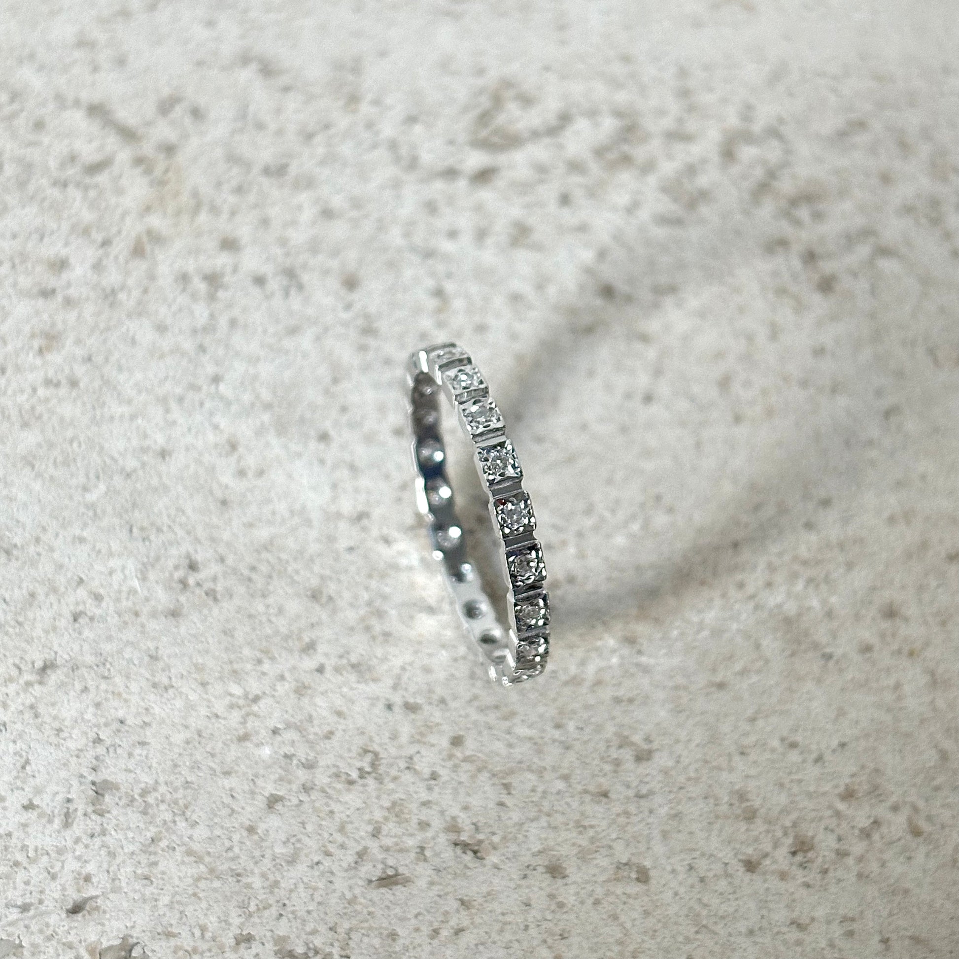 Bague Alliance Tour Complet - Or Blanc 750 & Diamants