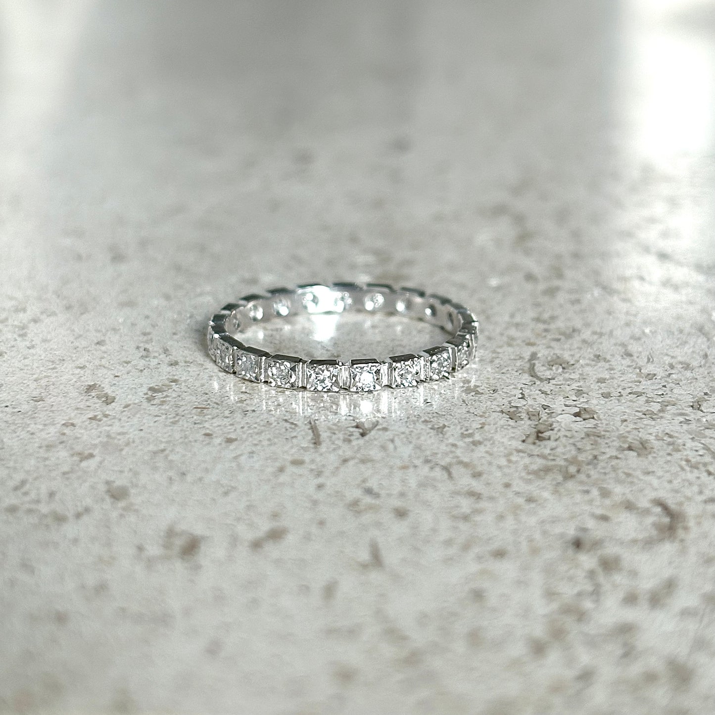 Bague Alliance Tour Complet - Or Blanc 750 & Diamants