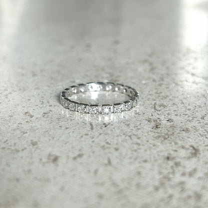 Bague Alliance Tour Complet - Or Blanc 750 & Diamants