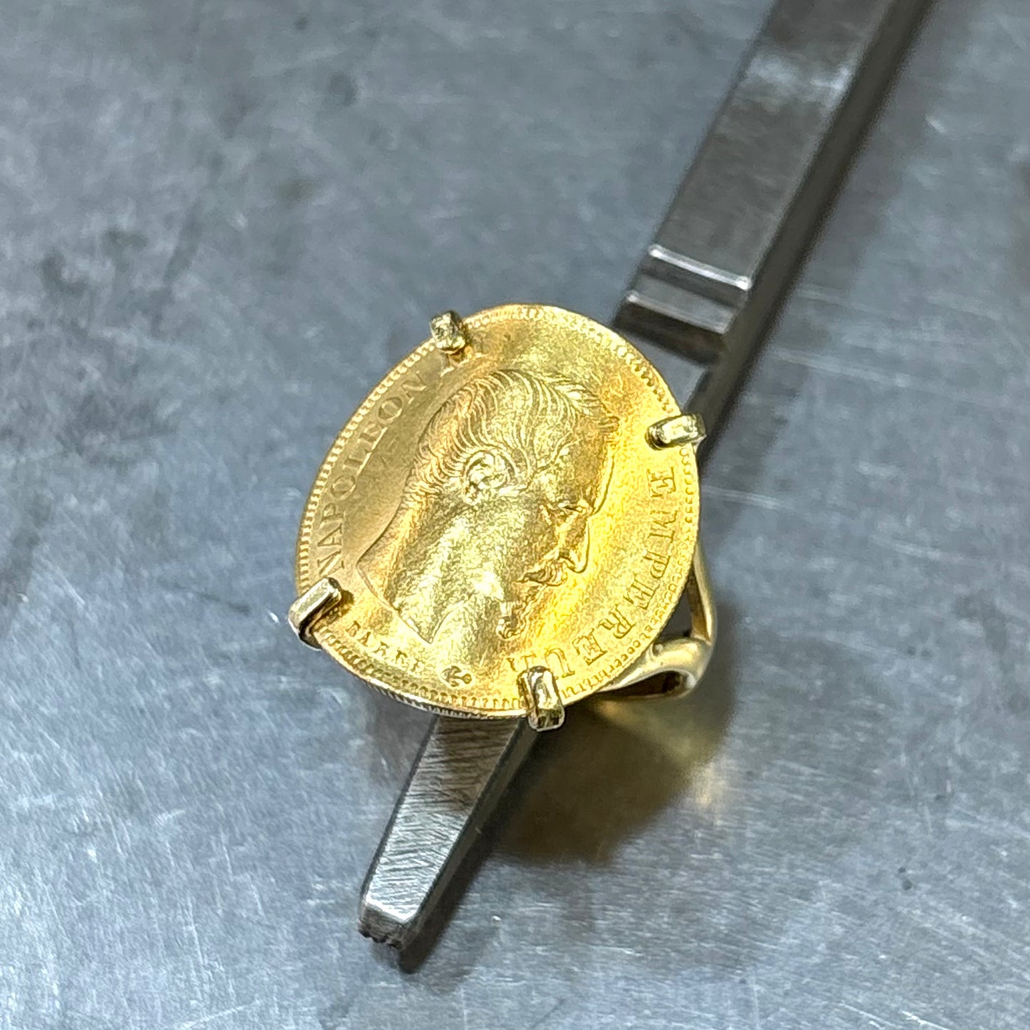 Bague Pièce - Or Jaune 750 & Pièce Or 10 Francs Napoléon