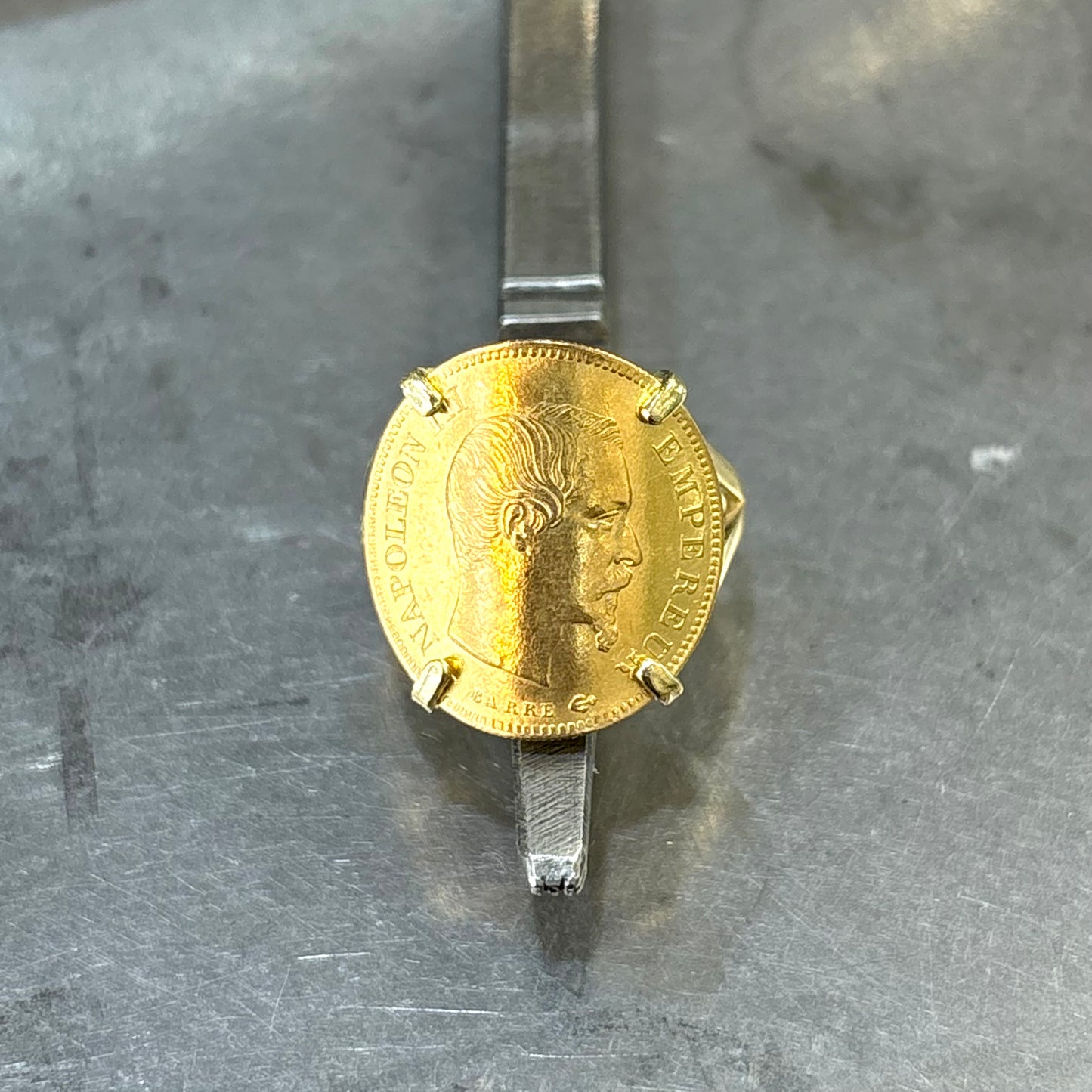 Bague Pièce - Or Jaune 750 & Pièce Or 10 Francs Napoléon