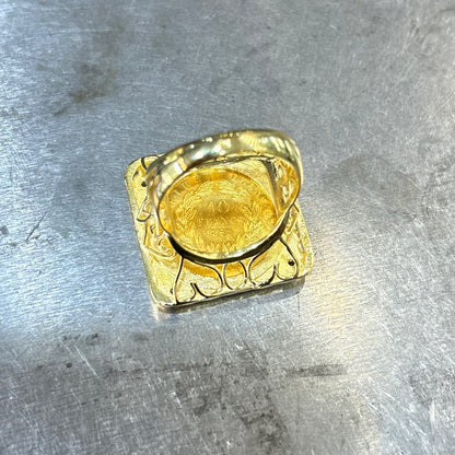 Bague Pièce - Or Jaune 750 & Pièce Or 10 Francs Napoléon