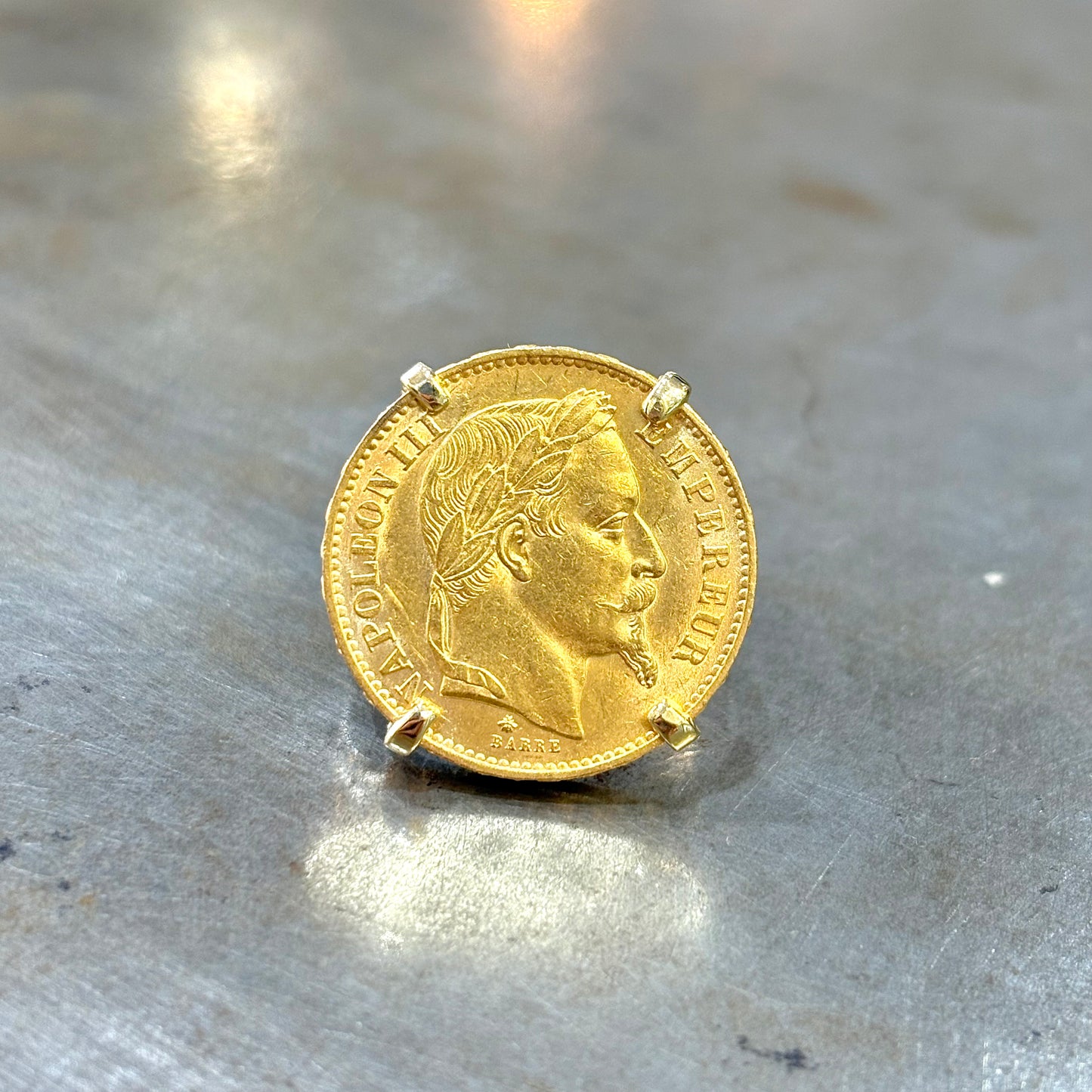 Bague Pièce - Or Jaune 750 & Pièce 20 Francs Napoléon