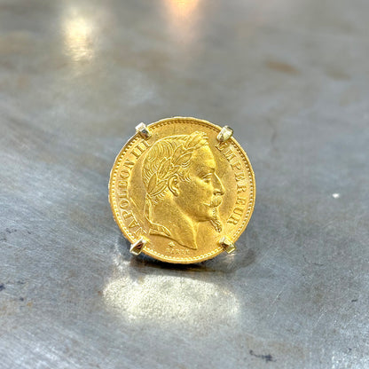 Bague Pièce - Or Jaune 750 & Pièce 20 Francs Napoléon