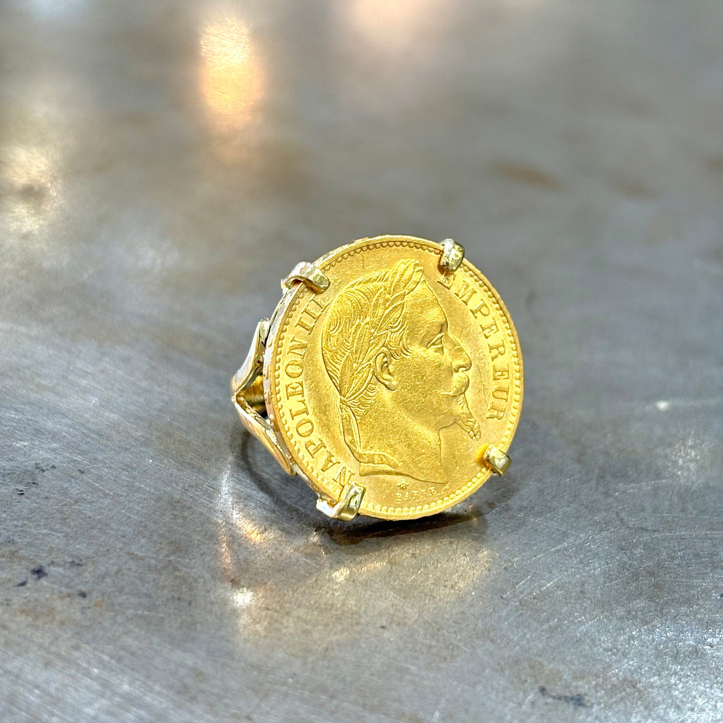 Bague Pièce - Or Jaune 750 & Pièce 20 Francs Napoléon
