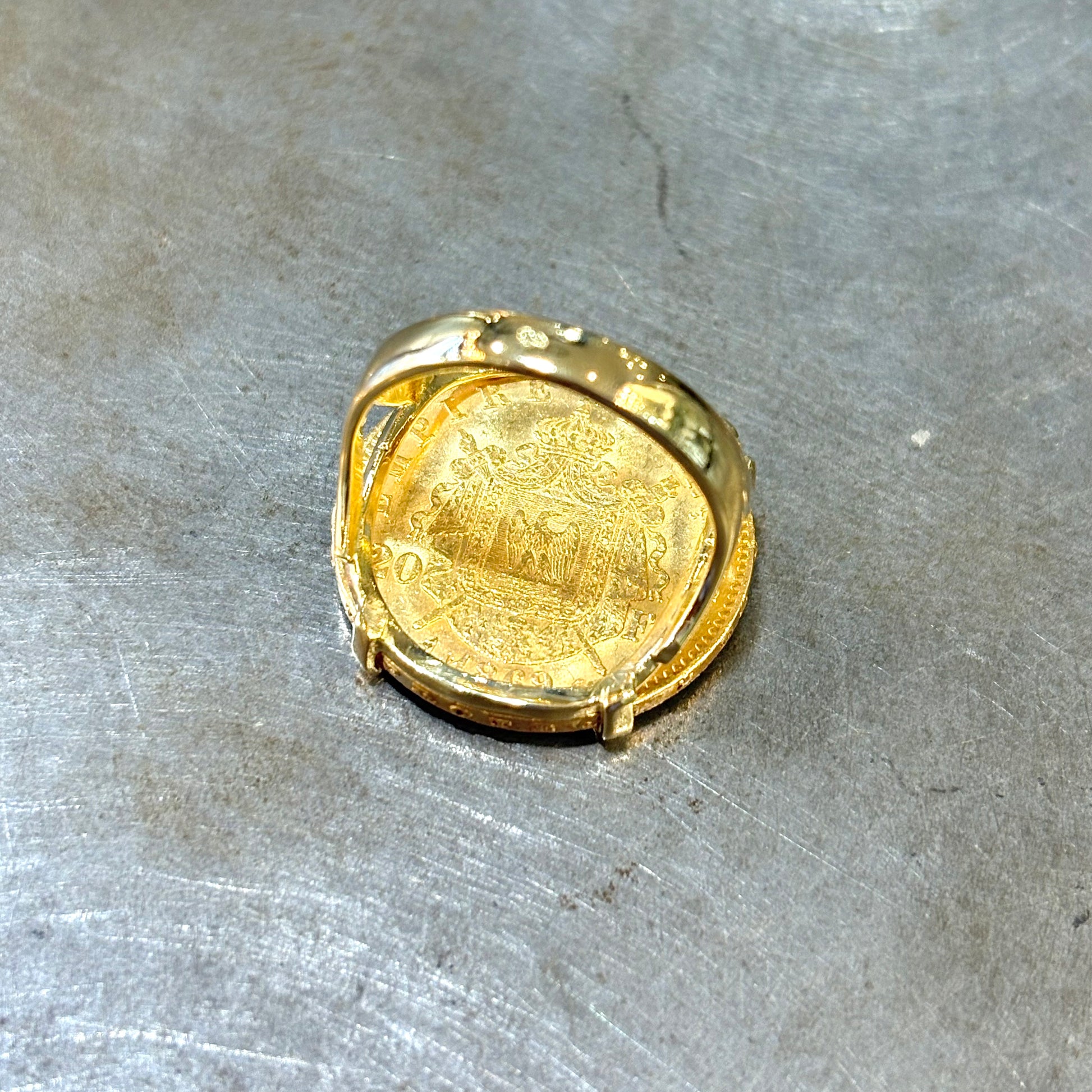 Bague Pièce - Or Jaune 750 & Pièce 20 Francs Napoléon