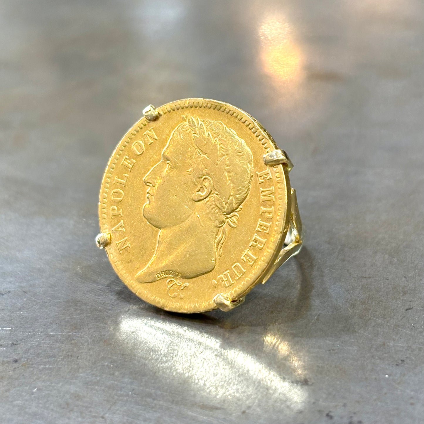 Bague Pièce - Or Jaune 750 & Pièce 40 Francs Napoléon