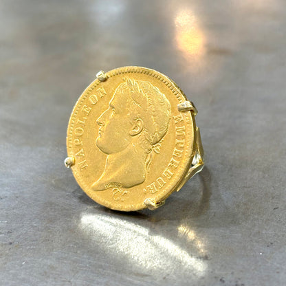 Bague Pièce - Or Jaune 750 & Pièce 40 Francs Napoléon