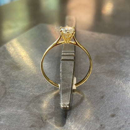 Bague Solitaire - Or Jaune 750 & Diamant