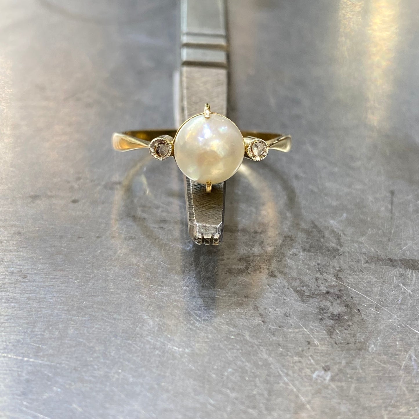 Bague Perle - Or Jaune 750 Perle & Diamants