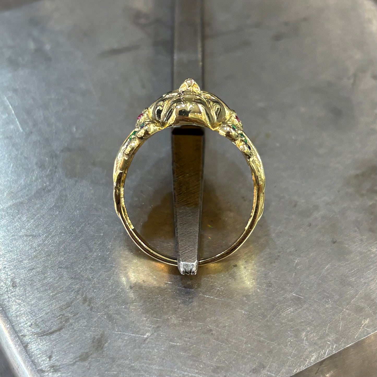 Bague Chevalière Tête D'Indien - Or Jaune 750