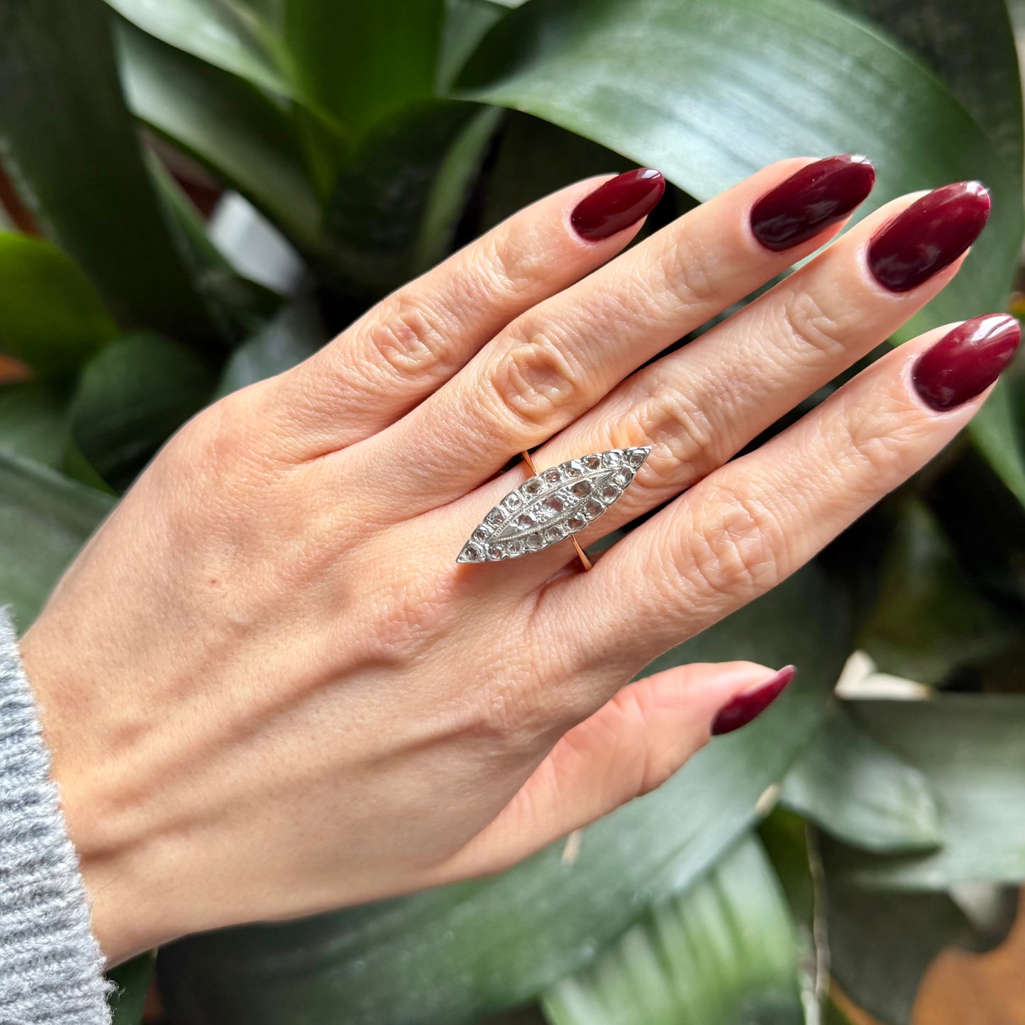 Bague Marquise Vintage - Or Jaune 750 & Diamants