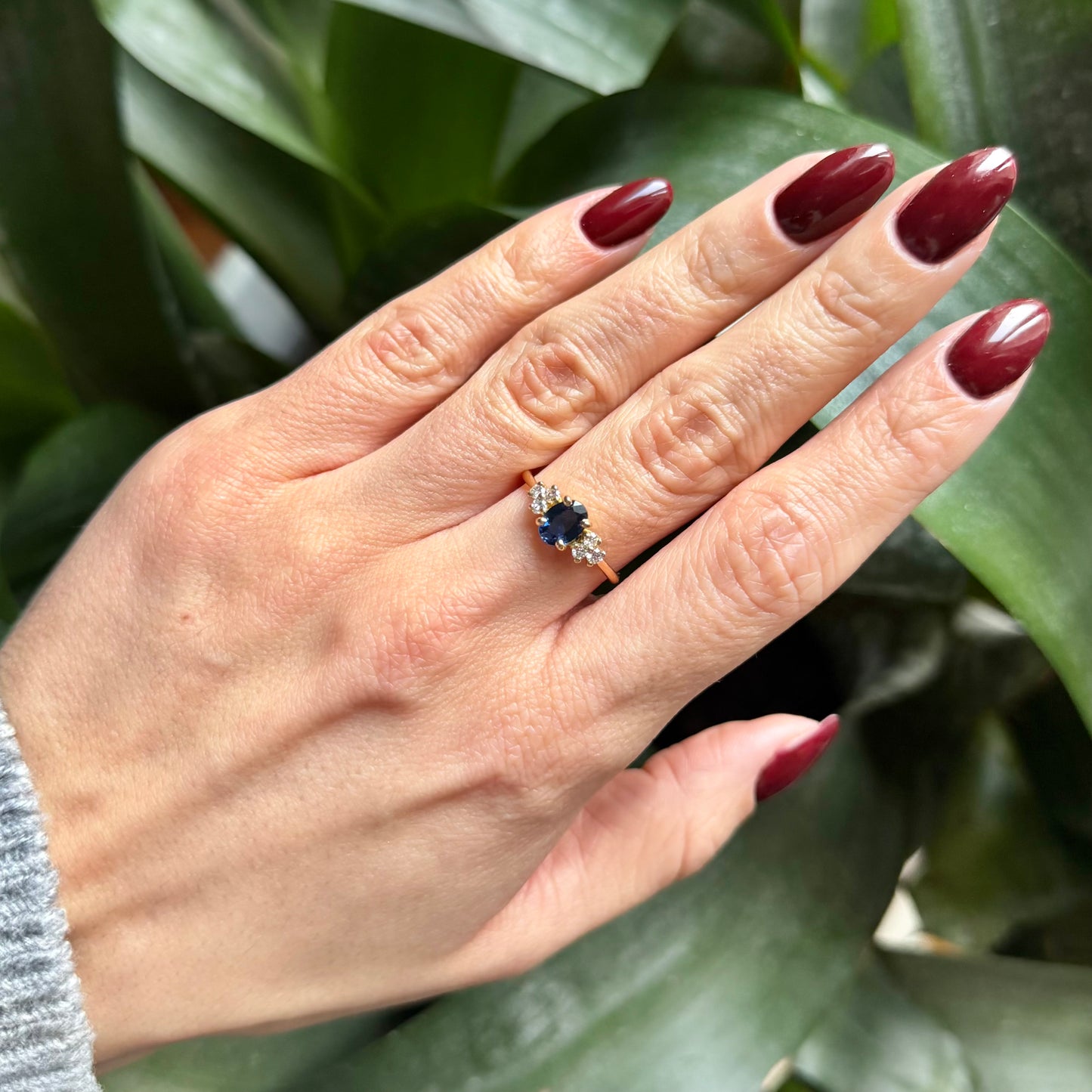 Bague Nausicaä Mini - Or Jaune 750 Saphir & Diamants