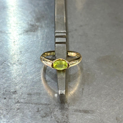 Bague Jonc - Or Jaune 750 & Péridot