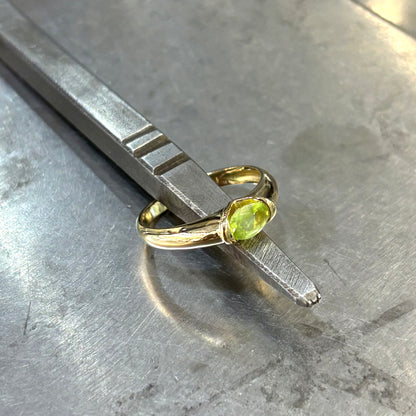 Bague Jonc - Or Jaune 750 & Péridot