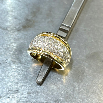 Bague Jonc Pavée - Or Jaune 750 & Diamants