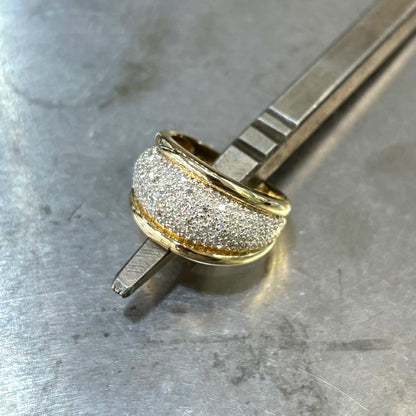 Bague Jonc Pavée - Or Jaune 750 & Diamants