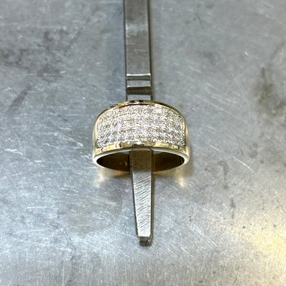 Bague Jonc Pavée - Or Jaune 750 & Diamants