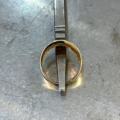 Bague Jonc Pavée - Or Jaune 750 & Diamants