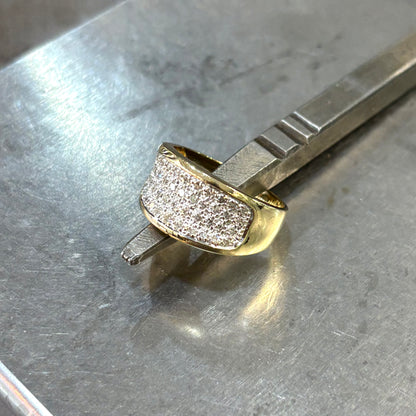 Bague Jonc Pavée - Or Jaune 750 & Diamants