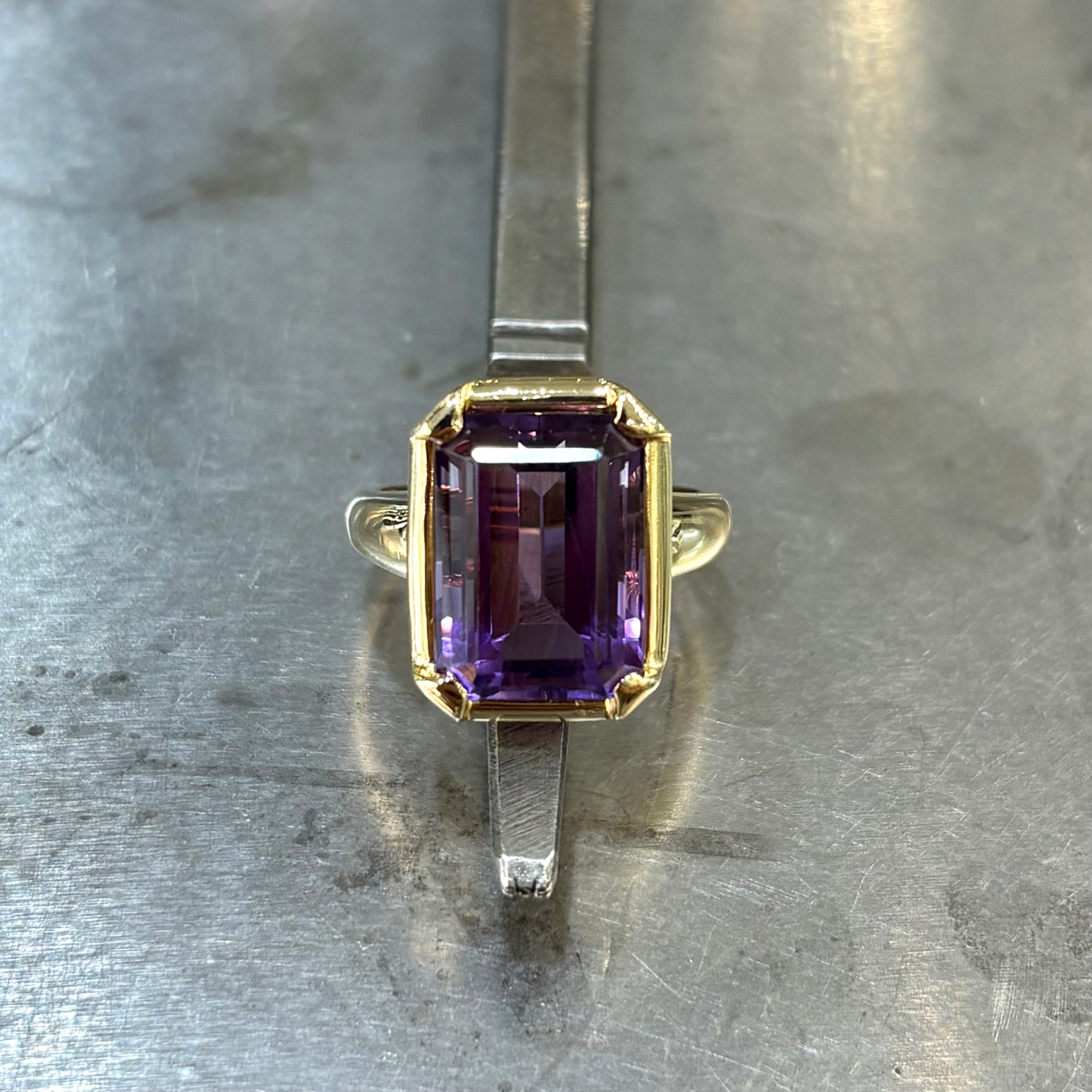 Bague Cocktail - Or Jaune 750 & Améthyste