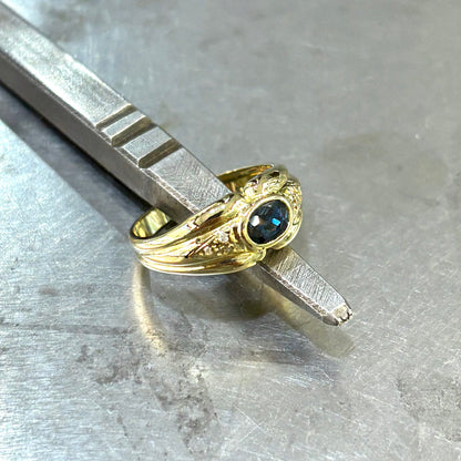 Bague Jonc - Or Jaune 750 & Saphir