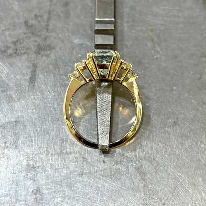 Bague Nausicaä Grande - Or Jaune 750 Aigue-Marine & Diamants