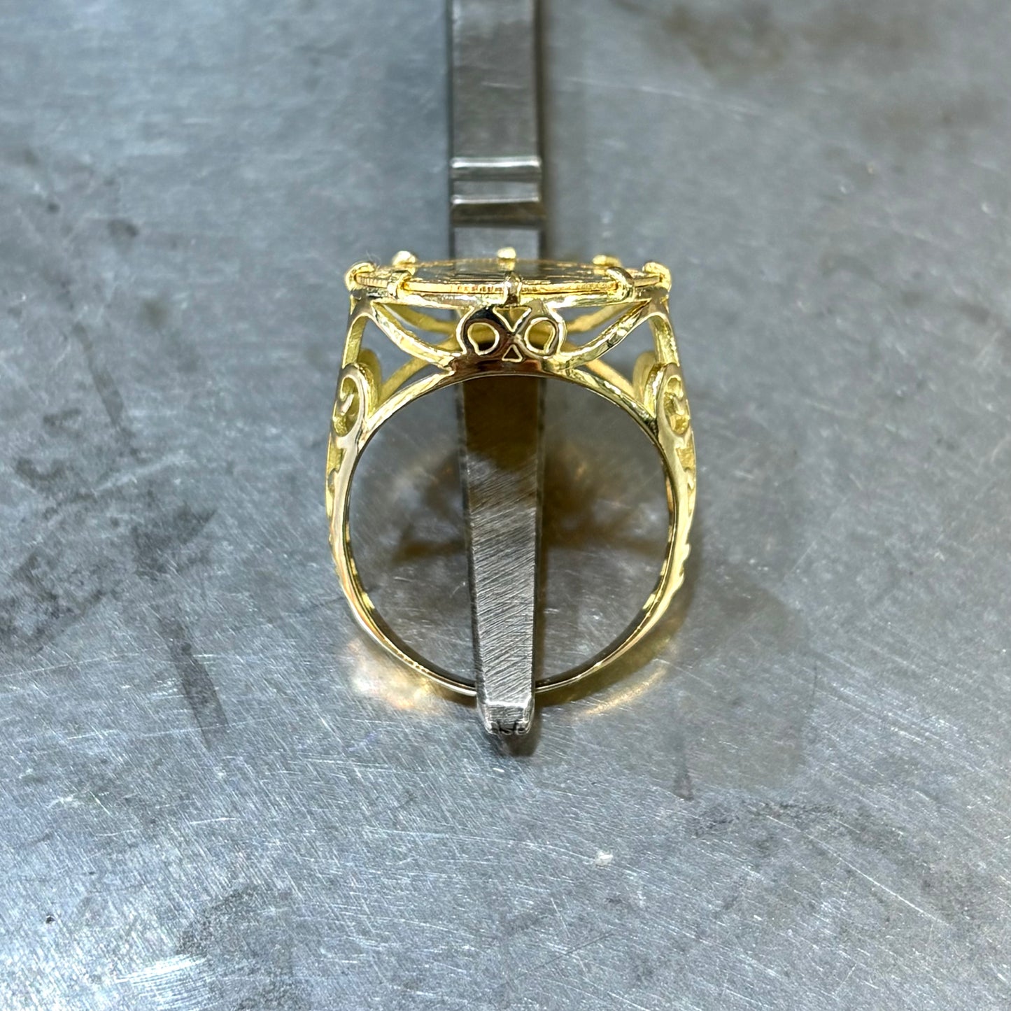 Bague Chevalière Pièce - Or Jaune 750 & Pièce Or 5 Francs Napoléon