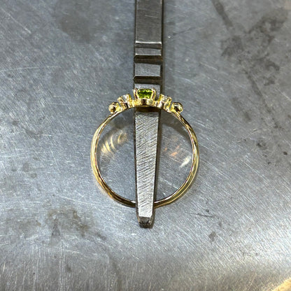 Bague Ponyo - Or Jaune 750 Péridot & Diamants