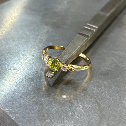 Bague Ponyo - Or Jaune 750 Péridot & Diamants