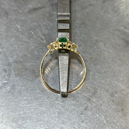 Bague Nausicaä Mini - Or Jaune 750 Émeraude & Diamants