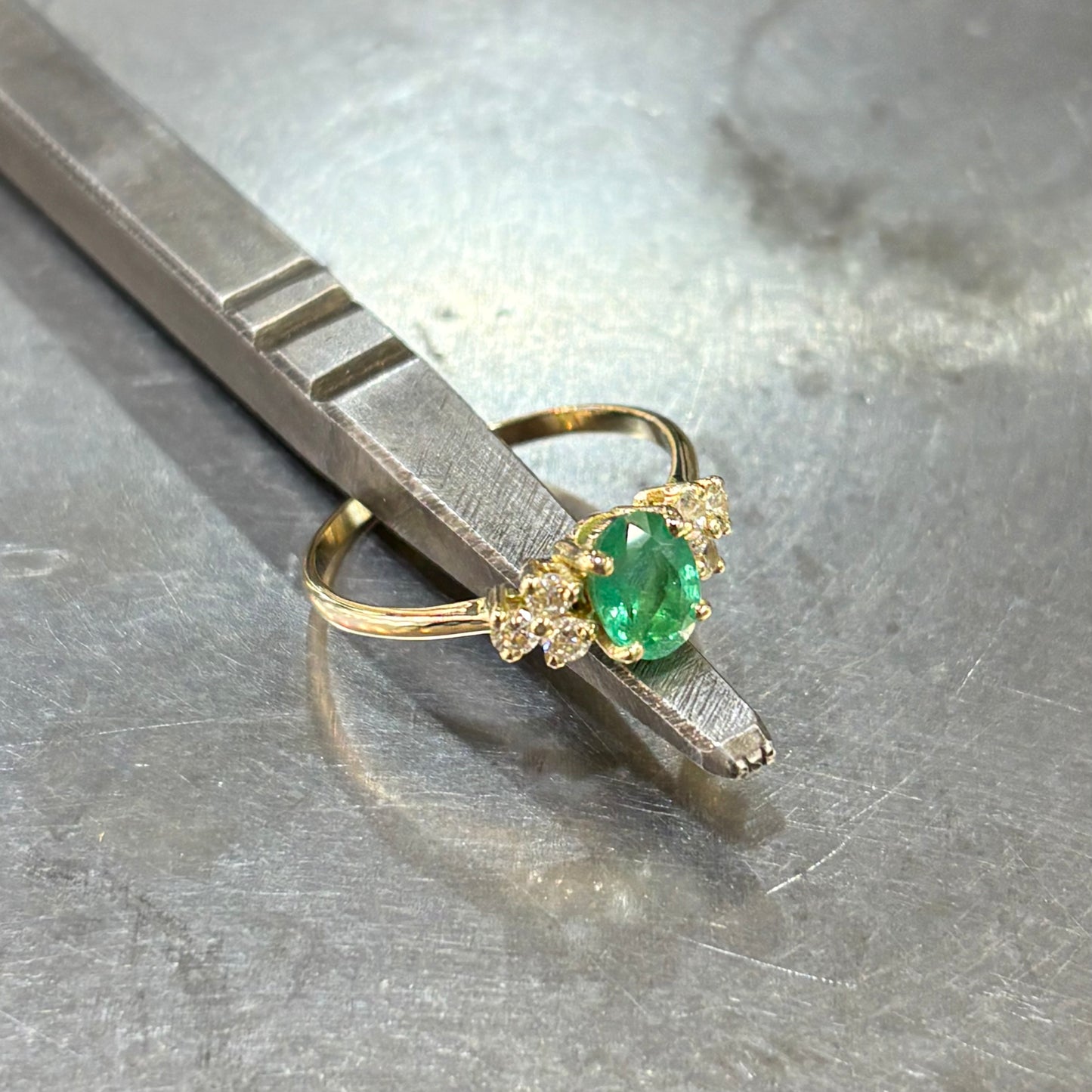 Bague Nausicaä Mini - Or Jaune 750 Émeraude & Diamants