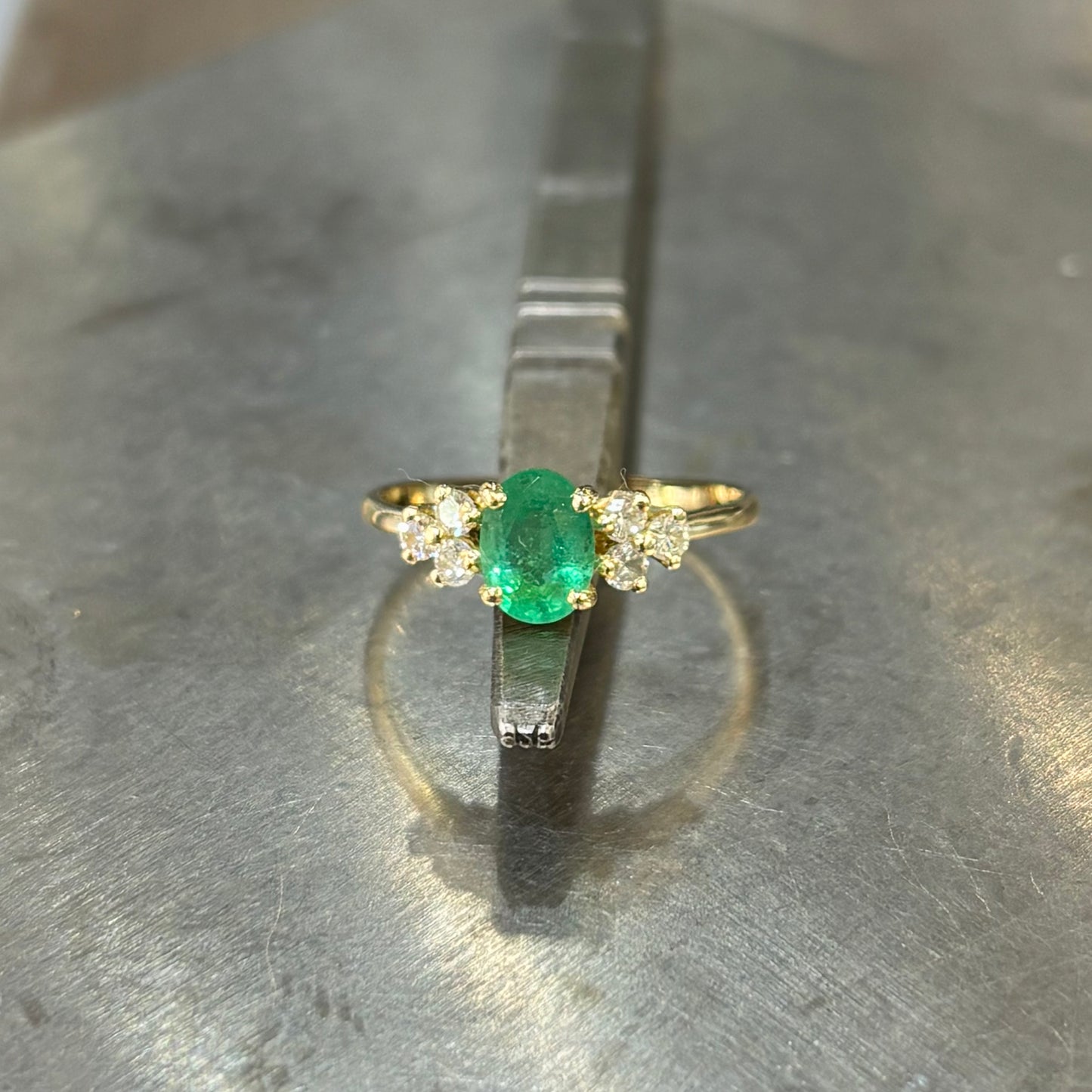 Bague Nausicaä Mini - Or Jaune 750 Émeraude & Diamants