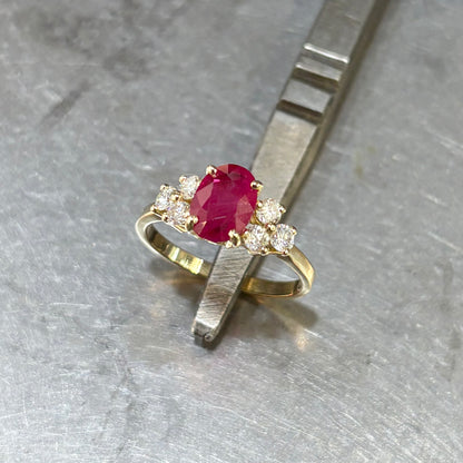 Bague Nausicaä Médium - Or Jaune 750 Rubis & Diamants