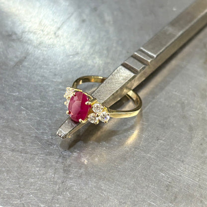 Bague Nausicaä Médium - Or Jaune 750 Rubis & Diamants