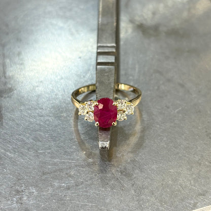 Bague Nausicaä Médium - Or Jaune 750 Rubis & Diamants