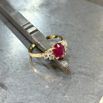 Bague Nausicaä Médium - Or Jaune 750 Rubis & Diamants