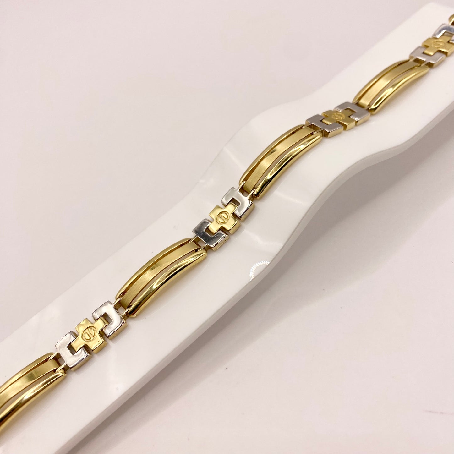 Bracelet Écrou - Or Jaune/Blanc 750