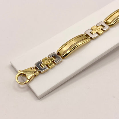 Bracelet Écrou - Or Jaune/Blanc 750