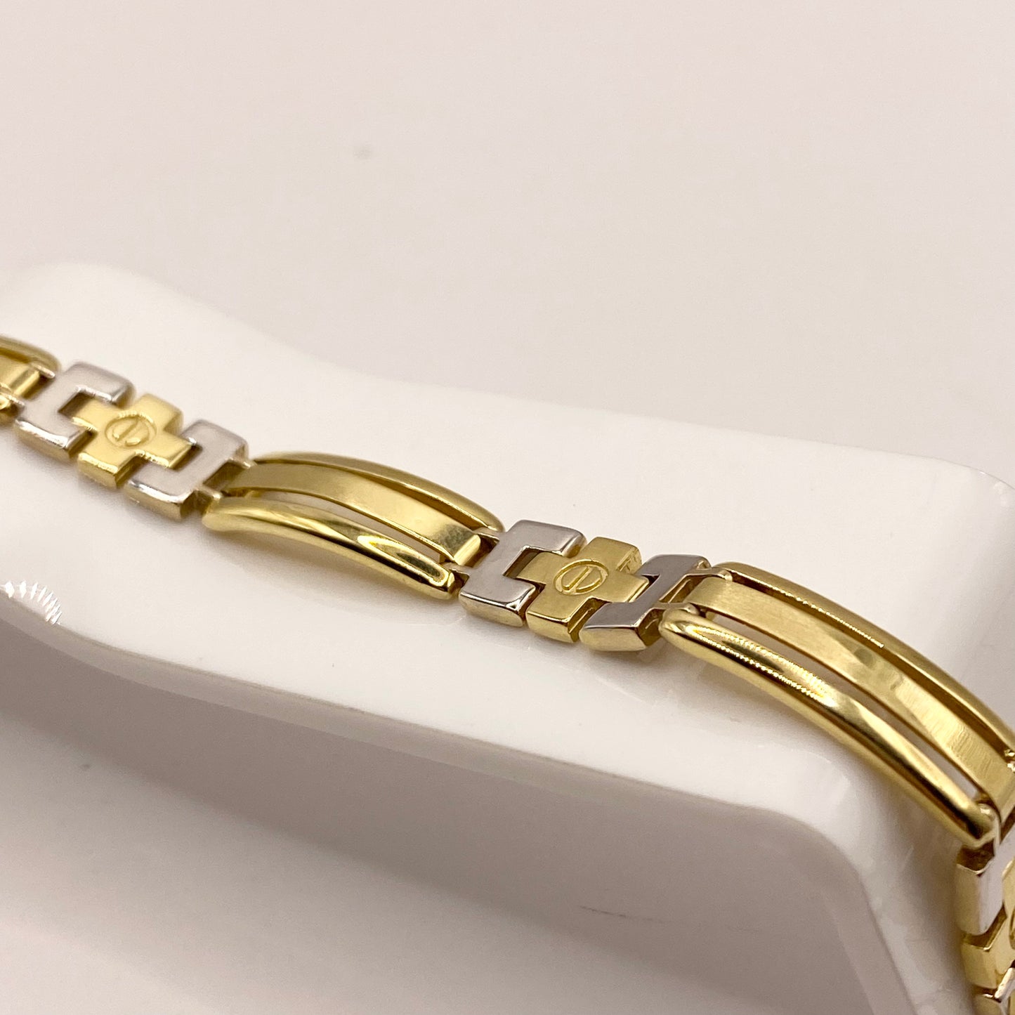 Bracelet Écrou - Or Jaune/Blanc 750