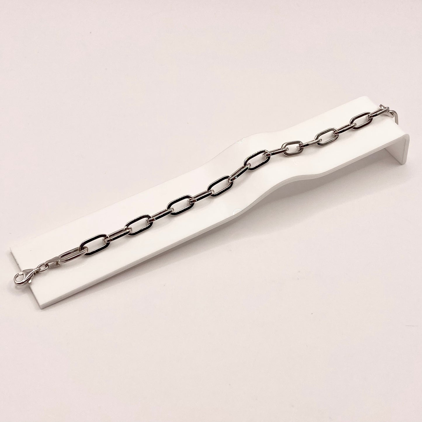 Bracelet Maille Figaro - Or Blanc 750