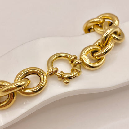 Bracelet Maille Jaseron - Or Jaune 750