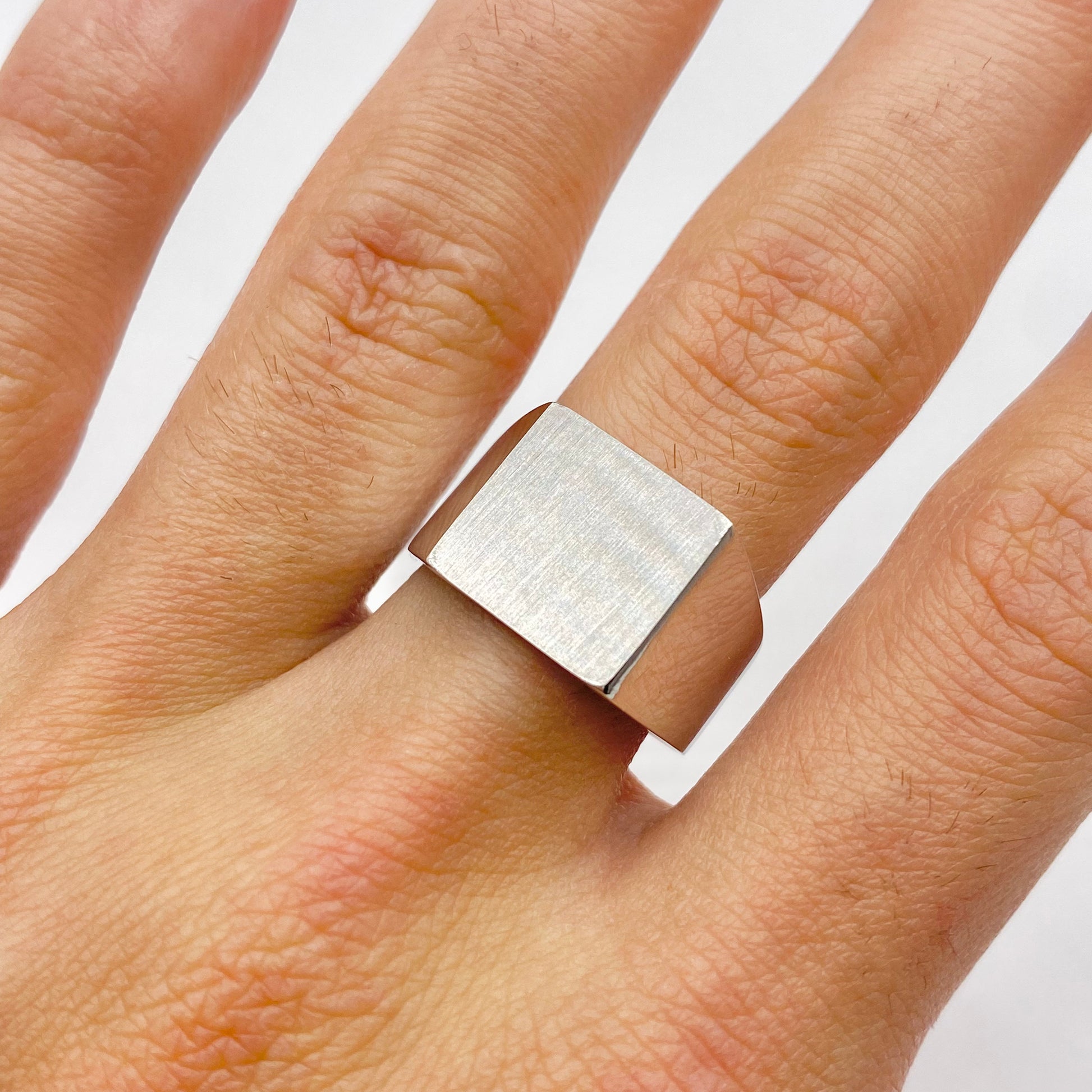 Bague Chevalière Or Blanc 750 46