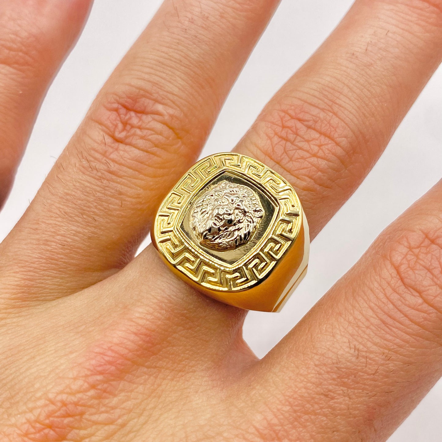 Bague Chevalière Lion - Or Jaune 750